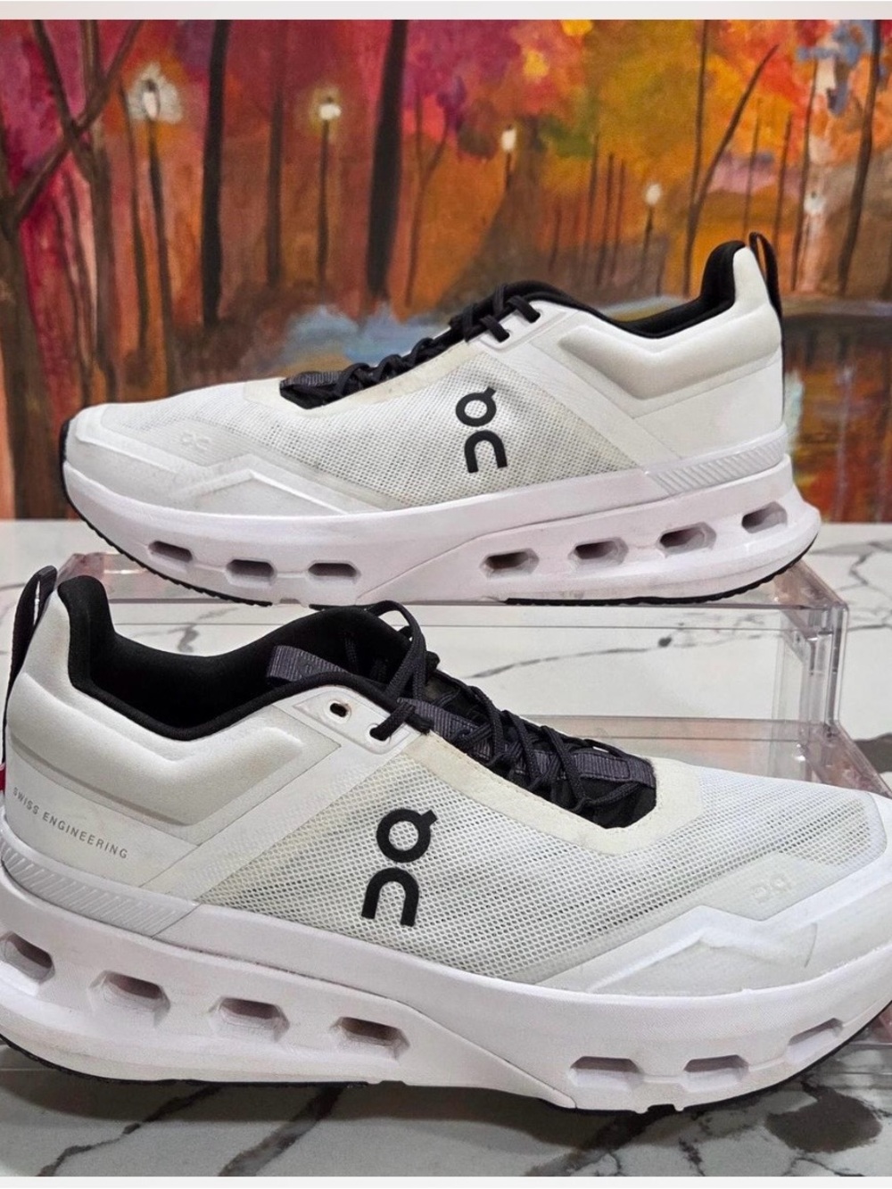 On Running White and Black Women's Sneakers